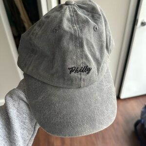 Philly Embroidered Baseball Cap - Gray